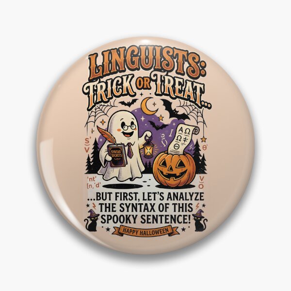 Item preview, Trick or treat, but first, let's analyze the syntax of this spooky sentence - Halloween for linguists designed and sold by ParadoxParadox.