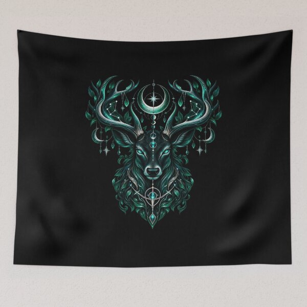 Item preview, Astral Stag Celestial Forest Fantasy Art designed and sold by d69designs.