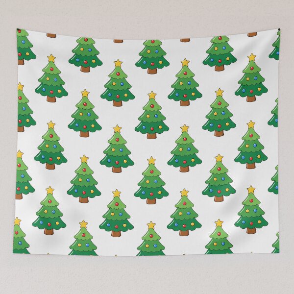 Item preview, Christmas Tree Ornaments Seamless Holiday Pattern designed and sold by teeperfect.