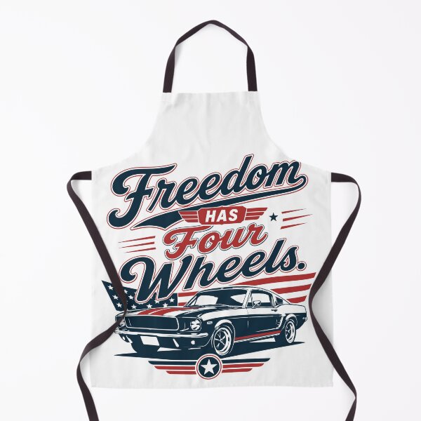 Item preview, Freedom Has Four Wheels - Retro Classic Car Americana designed and sold by pickmeupplz.