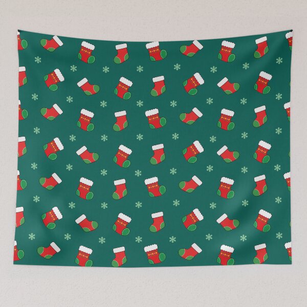 Item preview, Christmas Stocking Snowflake Seamless Pattern designed and sold by teeperfect.