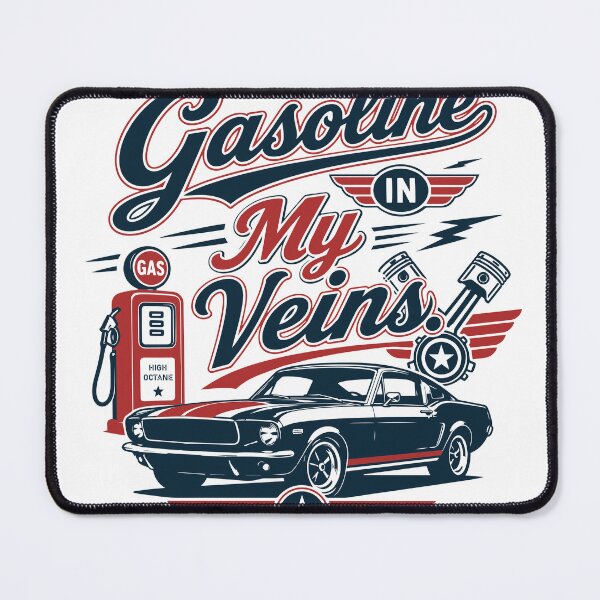 Item preview, Gasoline in My Veins - Retro Classic Car Automotive designed and sold by pickmeupplz.