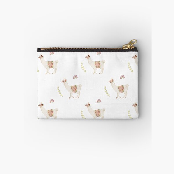Item preview, Sweet Watercolor Llama with Pastel Rainbow White Boho Pattern designed and sold by svitlaarty.
