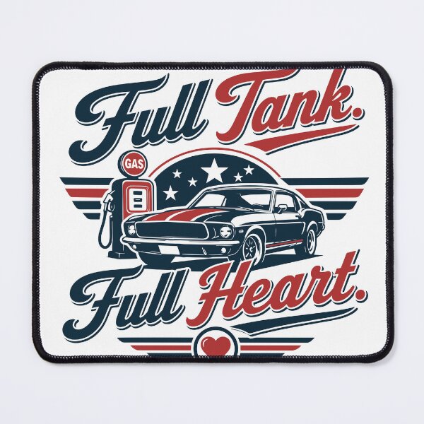 Item preview, Full Tank Full Heart - Retro Classic Car Automotive designed and sold by pickmeupplz.