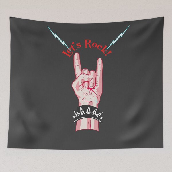 Item preview, Let's Rock Hand Sign Punk Lightning Graphic designed and sold by Rhapsodic1290.