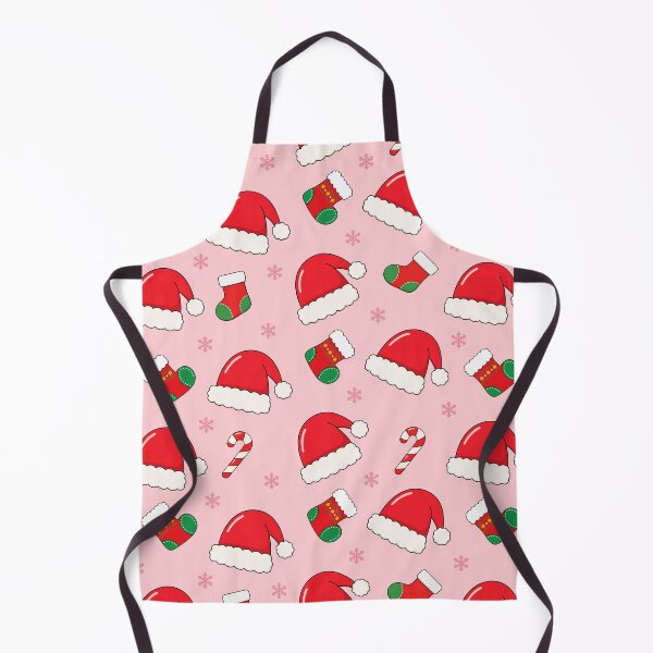 Item preview, Pink Christmas Santa Hat Stocking Seamless Pattern designed and sold by teeperfect.