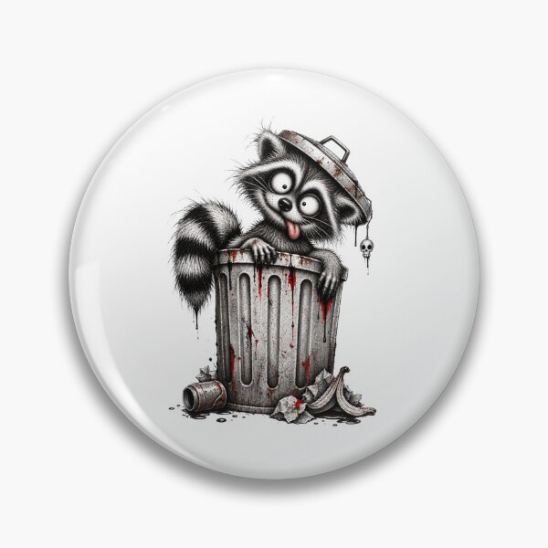 Item preview, Creepy Raccoon – Trash Can Horror designed and sold by UnglaublichGut.