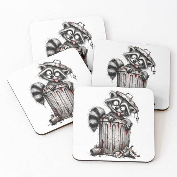 Item preview, Creepy Raccoon – Trash Can Horror designed and sold by UnglaublichGut.