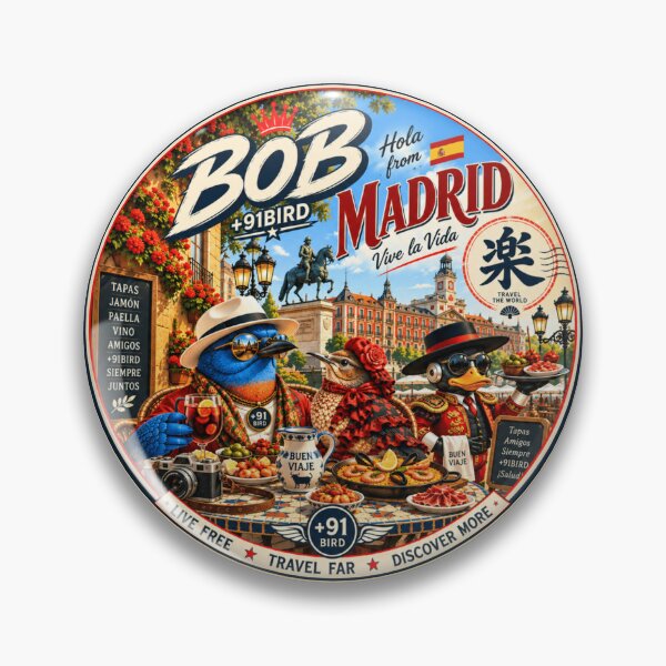 Item preview, BOB in Madrid – Spanish Food & Travel Adventure | +91BIRD designed and sold by Plus91BIRD.