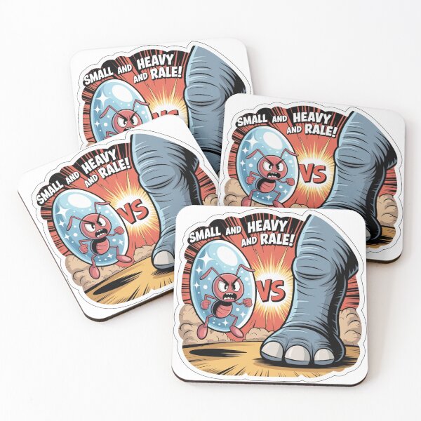 Item preview, Ant Egg Versus Elephant Leg Scale Sticker designed and sold by Imaginarium of Chaos falcon88 .