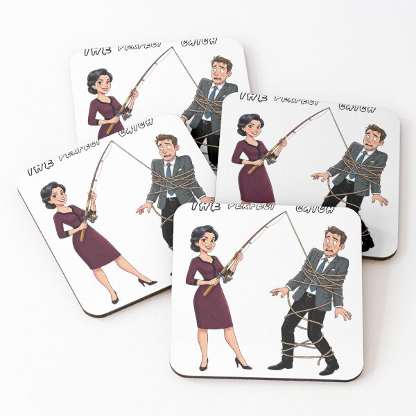 Item preview, Funny Wedding Catch - Cute Couple Fishing Illustration designed and sold by Addy77shop.