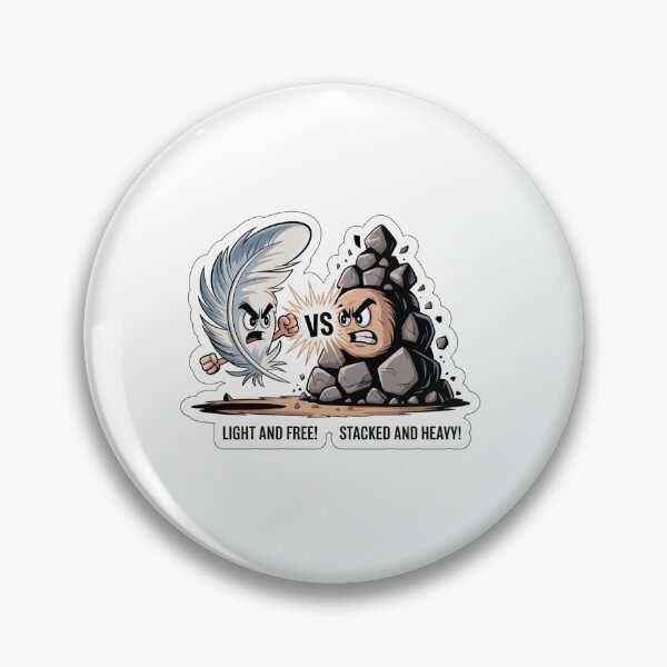 Item preview, Floating Feather Versus Boulder Mountain Scale Sticker designed and sold by Imaginarium of Chaos falcon88 .