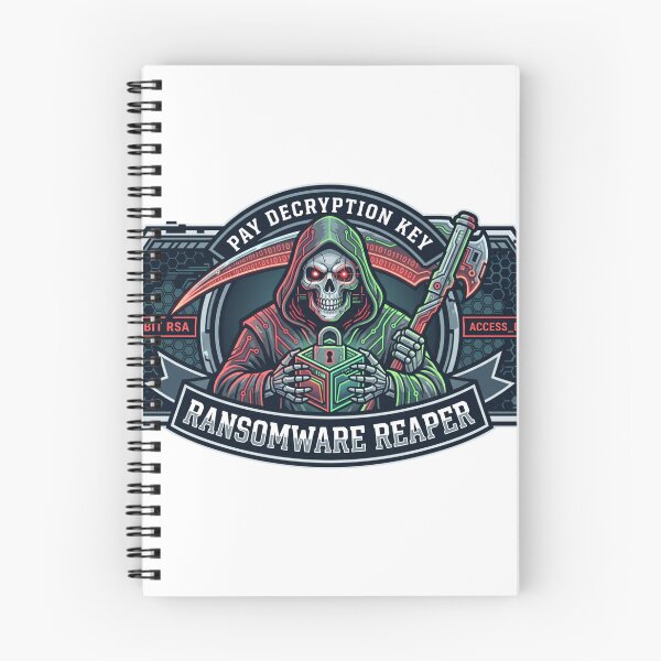 Item preview, Ransomware Reaper Decryption Key Cyber Threat Malware Analyst Badge designed and sold by TechNexusPrints.