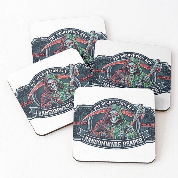 Item preview, Ransomware Reaper Decryption Key Cyber Threat Malware Analyst Badge designed and sold by TechNexusPrints.