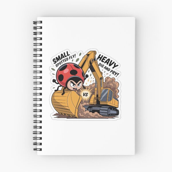 Item preview, Ladybug Versus Construction Excavator Scale Sticker designed and sold by Imaginarium of Chaos falcon88 .