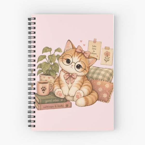 Item preview, Cute Kitten With Glasses Take Time To Bloom Cat Naps Books designed and sold by Artemis & Woven Collective.