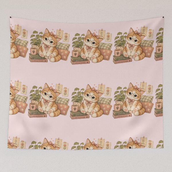 Item preview, Cute Kitten With Glasses Take Time To Bloom Cat Naps Books designed and sold by Artemis & Woven Collective.