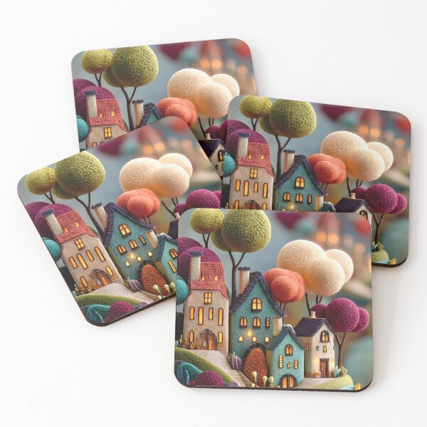 Item preview, Whimsical Felt Village Storybook Design designed and sold by CheersTOGETHER.
