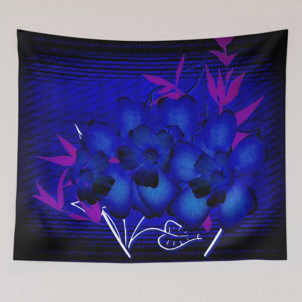 Item preview, Lightning Blue Buttercup Flower Art  designed and sold by Dahneray1.