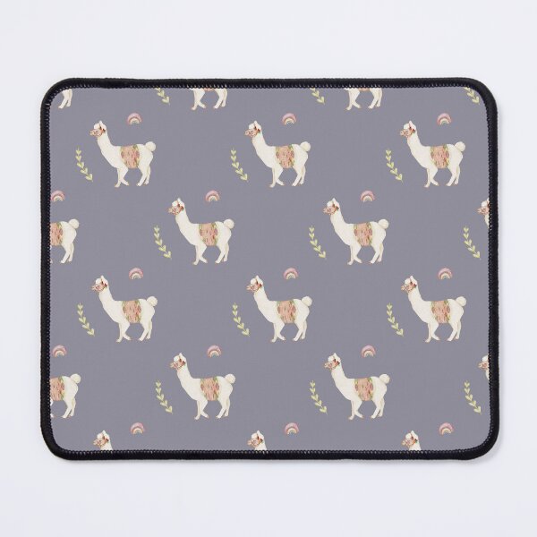 Item preview, Sweet Watercolor Llama with Pastel Rainbow Slate Purple Pattern designed and sold by svitlaarty.