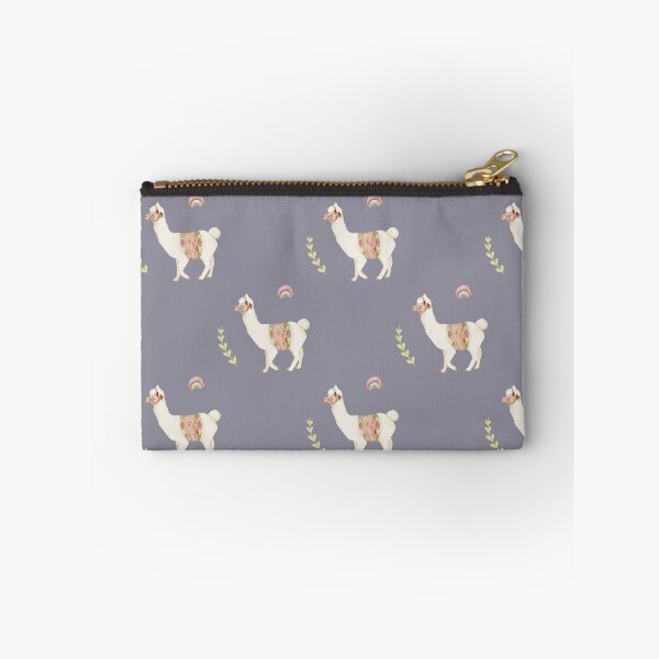 Item preview, Sweet Watercolor Llama with Pastel Rainbow Slate Purple Pattern designed and sold by svitlaarty.