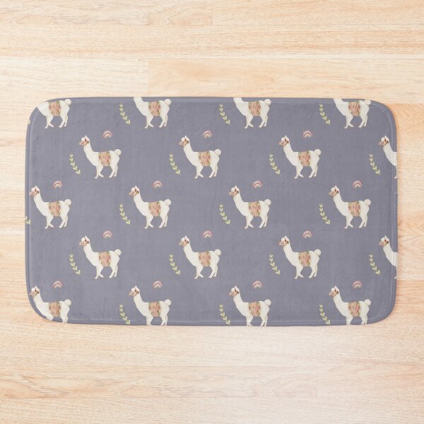 Item preview, Sweet Watercolor Llama with Pastel Rainbow Slate Purple Pattern designed and sold by svitlaarty.