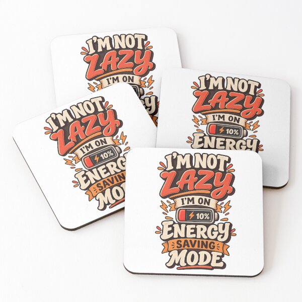 Item preview, Funny Energy Saving Made Lazy Quote Design  designed and sold by LuminoSky Creations.