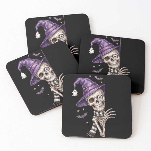 Item preview, Cute Skeleton Witch Halloween Magic designed and sold by PeacefulArtUkr.