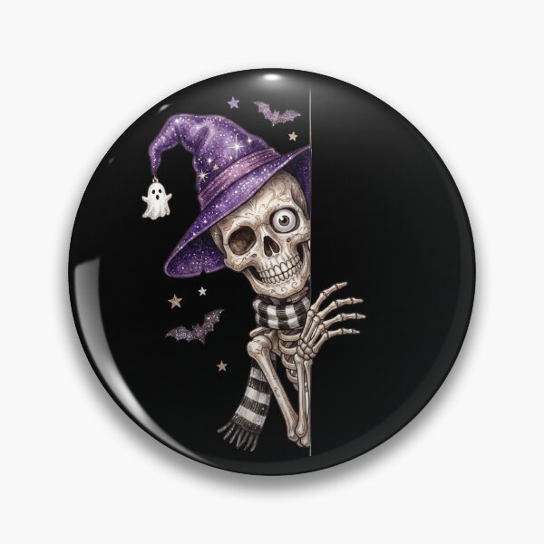 Item preview, Cute Skeleton Witch Halloween Magic designed and sold by PeacefulArtUkr.