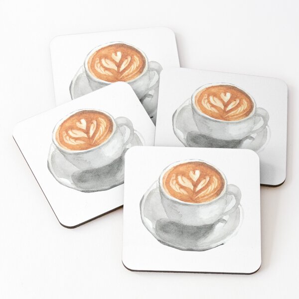Item preview, Cozy Coffee Cup – Watercolor Latte Art Illustration designed and sold by Lyannaadesign.