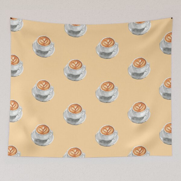 Item preview, Cozy Coffee Cup – Watercolor Latte Art Illustration designed and sold by Lyannaadesign.