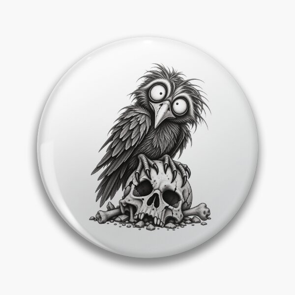 Item preview, Creepy Raven – Raven Skull Horror Bird designed and sold by UnglaublichGut.