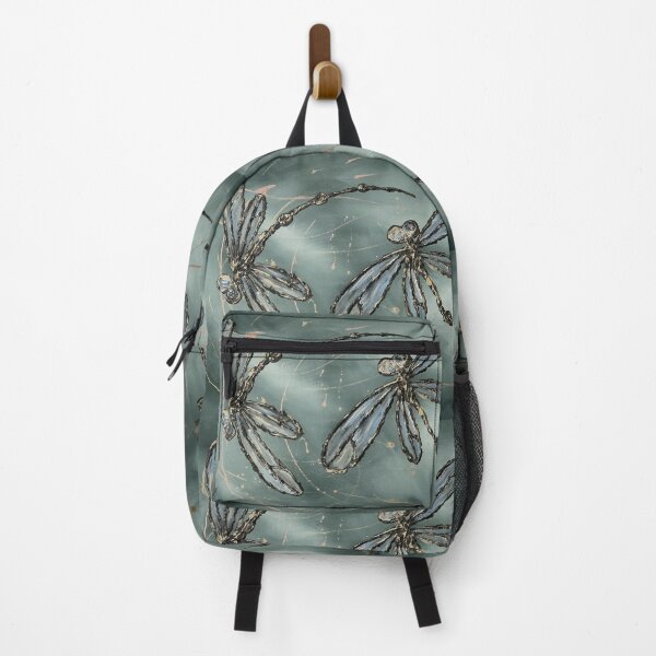 Item preview, Gold Flecked Dragonflies Gunmetal Grey Sky designed and sold by lyndseyart.