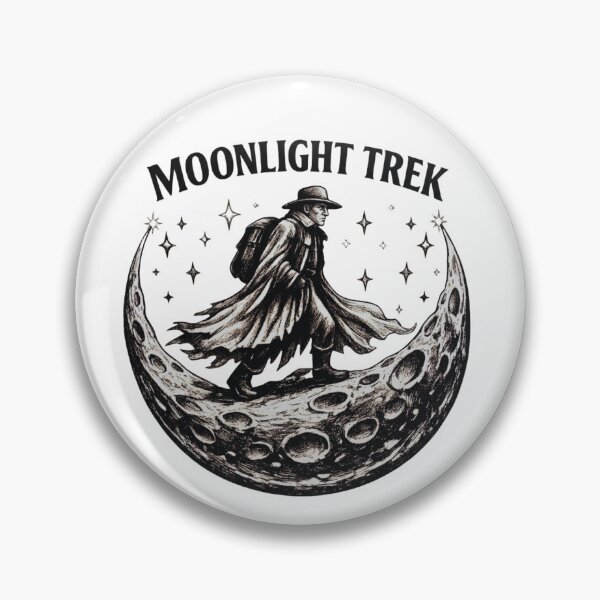 Item preview, Moonlight Trek Vintage Engraving Moon Wanderer Graphic designed and sold by GabeMountainArt.