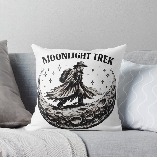Item preview, Moonlight Trek Vintage Engraving Moon Wanderer Graphic designed and sold by GabeMountainArt.