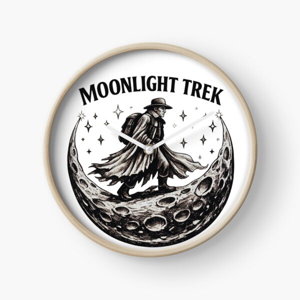 Item preview, Moonlight Trek Vintage Engraving Moon Wanderer Graphic designed and sold by GabeMountainArt.