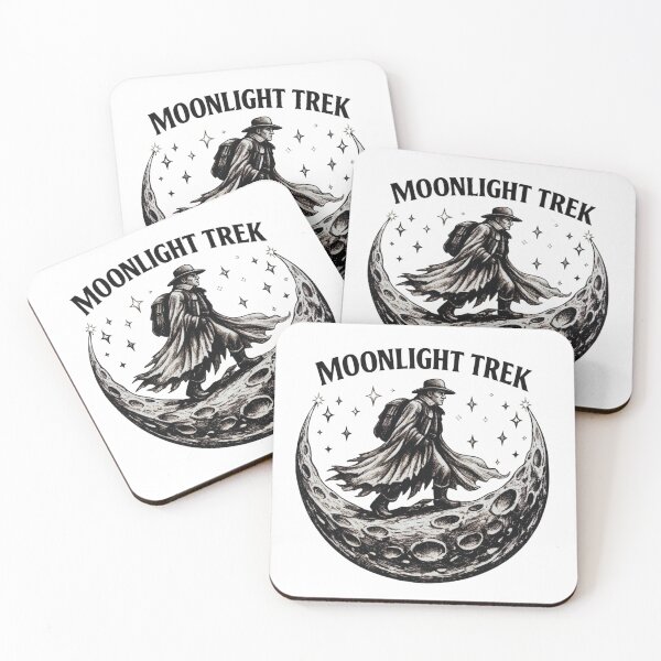Item preview, Moonlight Trek Vintage Engraving Moon Wanderer Graphic designed and sold by GabeMountainArt.