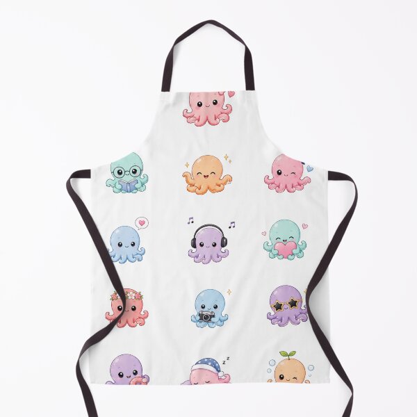 Item preview, Cute Kawaii Octopus Chibi Sticker Pack for Digital Journals and Ocean Crafts designed and sold by Rehnair.