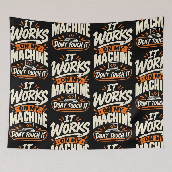 Item preview, It Works on My Machine Programmer Typography Design designed and sold by Fun2Fentastic.