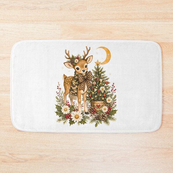 Item preview, Cute Woodland Deer Leopard Bow Camo Christmas designed and sold by DYAFLK.