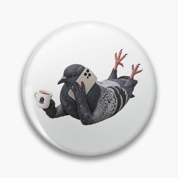 Item preview, Funny Pigeon Chilling With Coffee designed and sold by DoobleU.