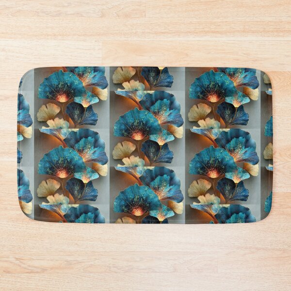 Item preview, Teal Gold Ginkgo Botanical Art designed and sold by CheersTOGETHER.