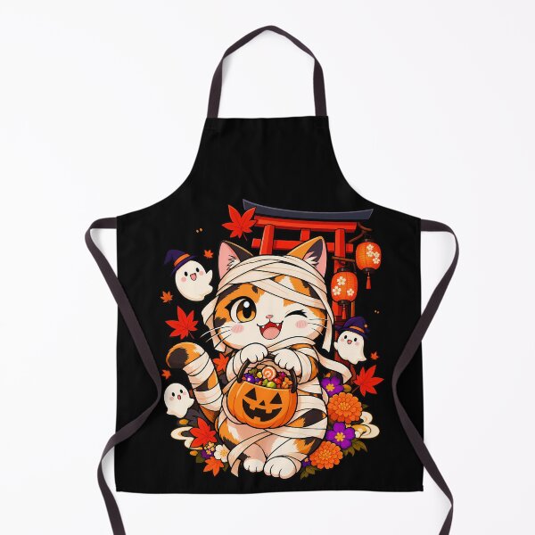 Artikelvorschau, Niedliche dreifarbige Katzenmumie, japanische Halloween-Kürbis-Süßigkeiten entworfen und verkauft von Tong4130.