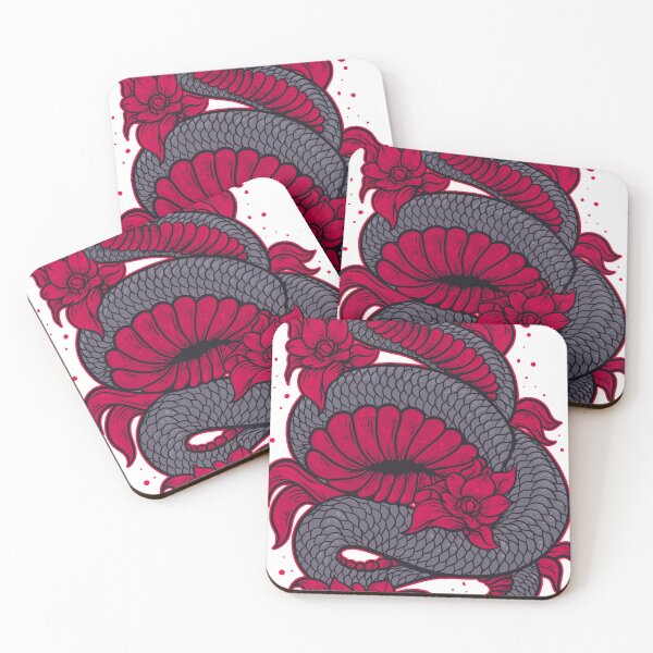 Item preview, Floral Snake – Dark Botanical Tattoo Art designed and sold by theunifystore.