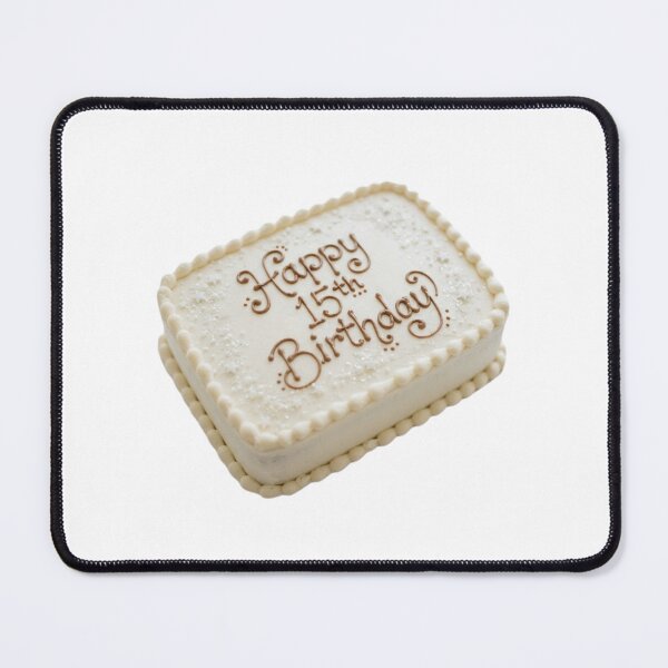 Item preview, Happy 15th birthday 15 cute adorable cake party vanilla white kawaii designed and sold by CheeseBlueprint.