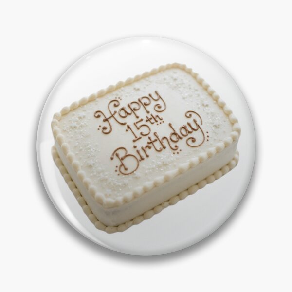 Item preview, Happy 15th birthday 15 cute adorable cake party vanilla white kawaii designed and sold by CheeseBlueprint.