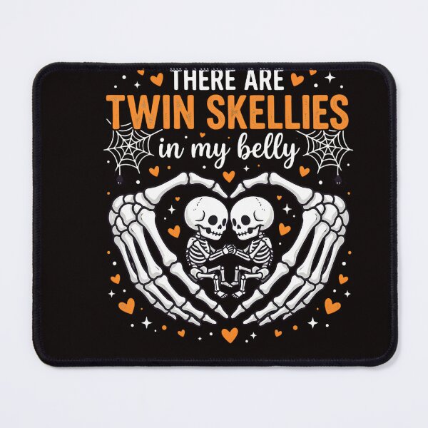Item preview, There Are Twin Skellies In My Belly Halloween Twin Pregnancy Announcement Expecting Twins designed and sold by w66aboo.