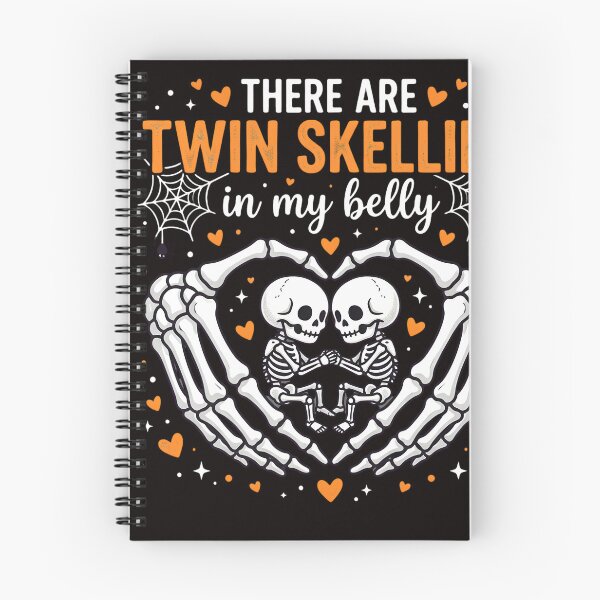 Item preview, There Are Twin Skellies In My Belly Halloween Twin Pregnancy Announcement Expecting Twins designed and sold by w66aboo.