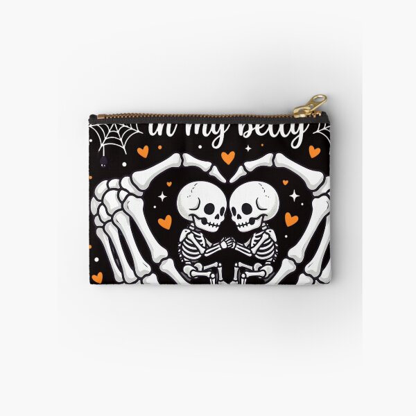 Item preview, There Are Twin Skellies In My Belly Halloween Twin Pregnancy Announcement Expecting Twins designed and sold by w66aboo.