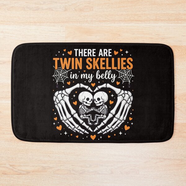 Item preview, There Are Twin Skellies In My Belly Halloween Twin Pregnancy Announcement Expecting Twins designed and sold by w66aboo.